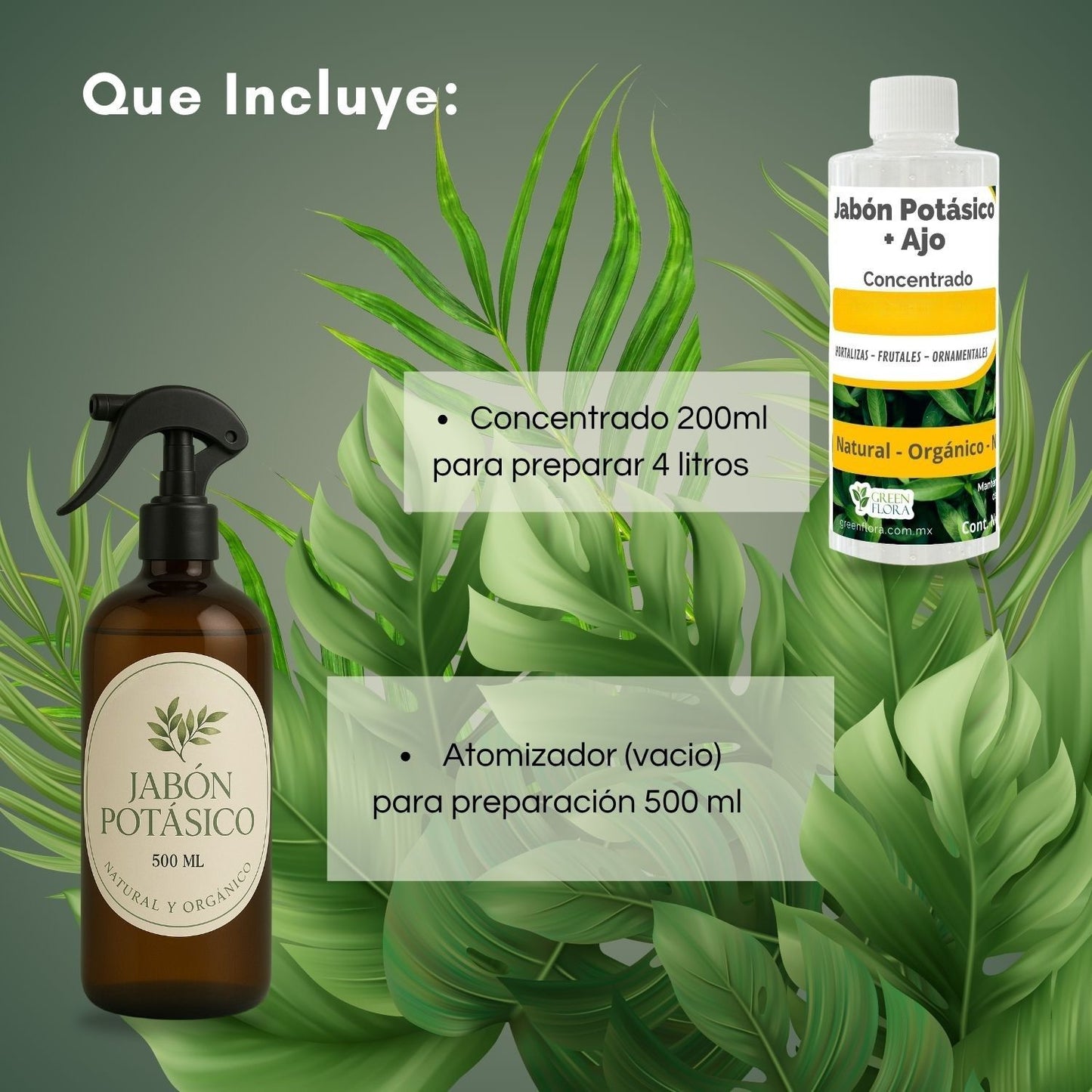 Jabón Potásico con Ajo para Plantas | Rinde 4 L